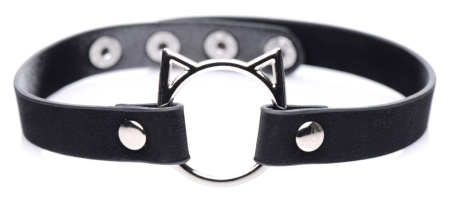 Чокер Master Series Kinky Kitty Ring Slim Choker - Black - фото