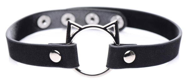 Чокер Master Series Kinky Kitty Ring Slim Choker - Black - фото
