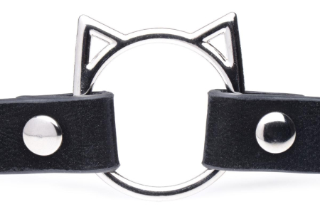 Чокер Master Series Kinky Kitty Ring Slim Choker - Black - фото №3