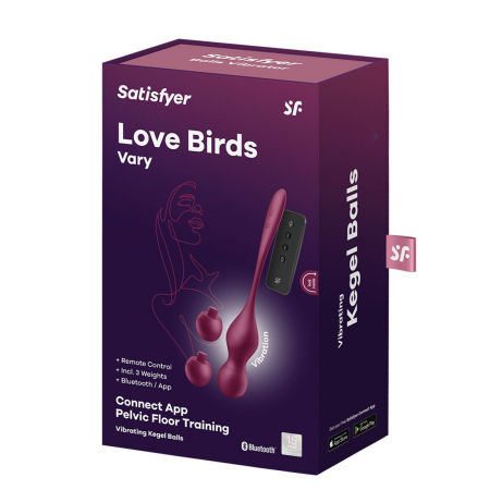 Вагінальні кульки з вібрацією Satisfyer Love Birds Vary Connect App - фото №6