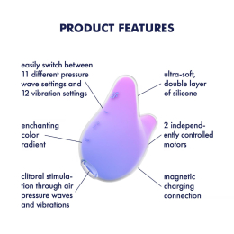 Вакуумний кліторальний стимулятор Satisfyer Mermaid Vibes Violet/Pink - - фото №4
