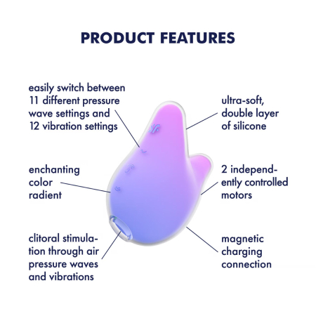 Вакуумний кліторальний стимулятор Satisfyer Mermaid Vibes Violet/Pink - фото №4