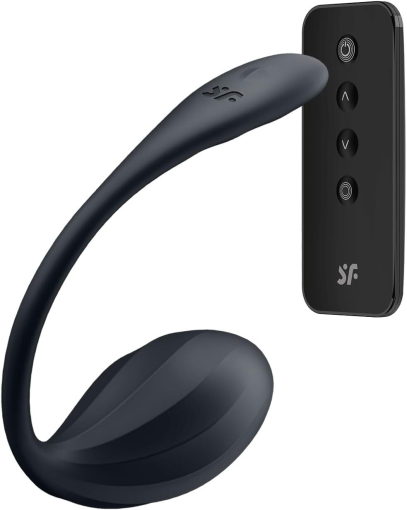 Віброяйце Satisfyer Ribbed Petal Connect App Black - фото №2