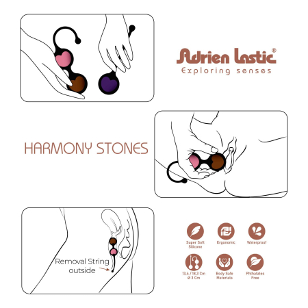 Вагінальні кульки Adrien Lastic Harmony Stones - фото №9