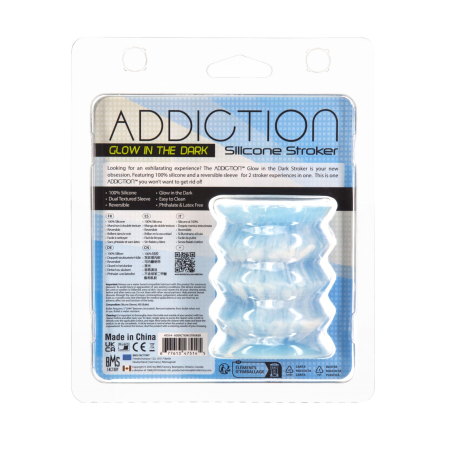 Мастурбатор ADDICTION Silicone Reversible Stroker – Glow in the Dark - фото №11