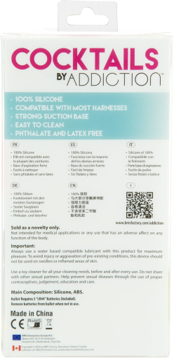 Фалоімітатор на присосці Cocktails by Addiction – Purple Cosmo - фото №7