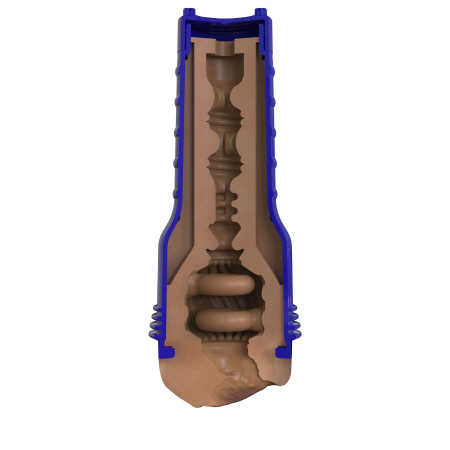 Мастурбатор-вагіна Fleshlight Boost Bang Medium Dark Flesh, плаваючі кільця Turbo Tech - фото №4