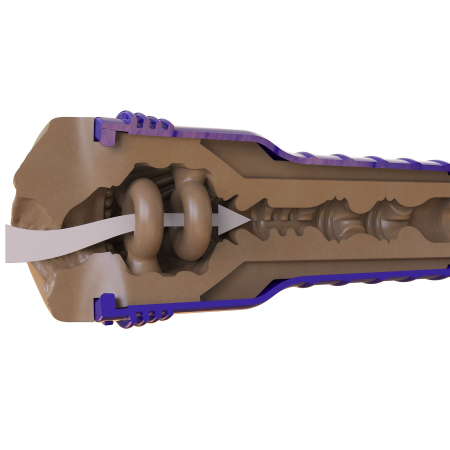 Мастурбатор-вагіна Fleshlight Boost Bang Medium Dark Flesh, плаваючі кільця Turbo Tech - фото №5