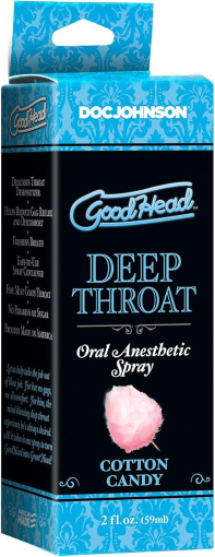 Спрей для мінету Doc Johnson GoodHead DeepThroat Spray - Cotton Candy 59 мл для глибокого мінету - фото №2