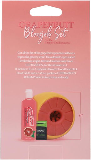 Набір для мінету Doc Johnson GoodHead Grapefruit Blowjob Set - Yellow - фото №7