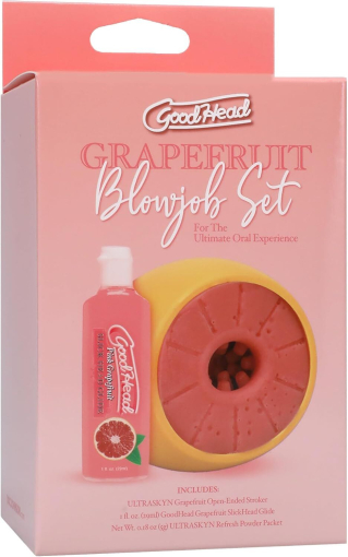 Набір для мінету Doc Johnson GoodHead Grapefruit Blowjob Set - Yellow - фото №5