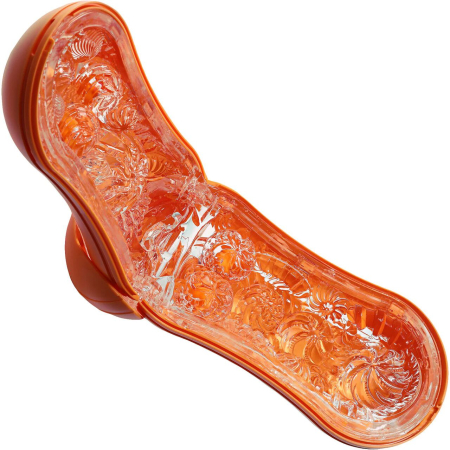 Мастурбатор Tenga Flip Orb — Sunset Orange, з можливістю зміни тиску та стимулювальними кульками всередині - фото №2