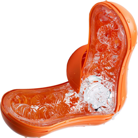 Мастурбатор Tenga Flip Orb — Sunset Orange, з можливістю зміни тиску та стимулювальними кульками всередині - фото №8