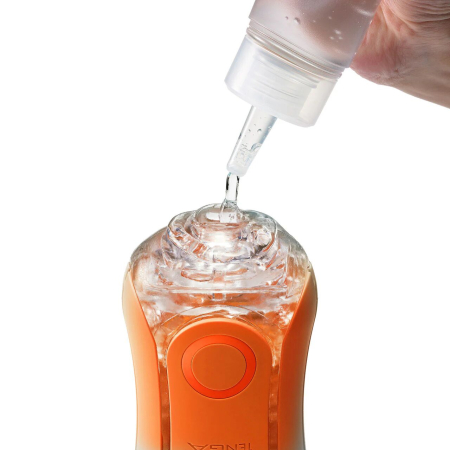 Мастурбатор Tenga Flip Orb — Sunset Orange, з можливістю зміни тиску та стимулювальними кульками всередині - фото №6