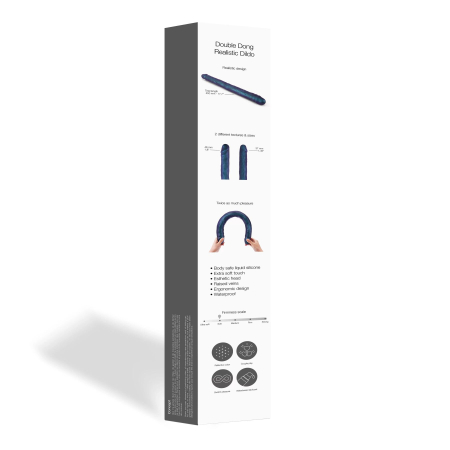 Фалоімітатор подвійний Strap-On-Me DOUBLE DONG REALISTIC DILDO - SNAKY METALLIC COLOR - фото №4