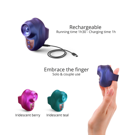 Вібратор на палець Love To Love KISSCOOL - IRIDESCENT INDIGO - фото №3