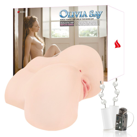 Мастурбатор Kokos OLIVIA SAY два входи: вагіна і попка - фото №3