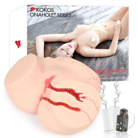 Мастурбатор Kokos 002 Hanna ONAHOLE Real Vagina 2WayPlus з функцією масажу та вібрацією - фото №7