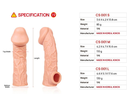 Насадка на член Kokos Cock Sleeve CS 001 M - фото №5