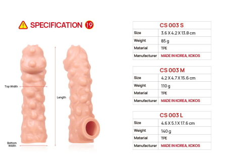 Насадка на член Kokos Cock Sleeve CS 003 L №4