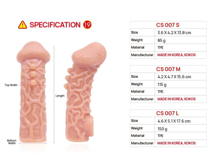 Насадка на член Kokos Cock Sleeve CS 007 L - фото №7