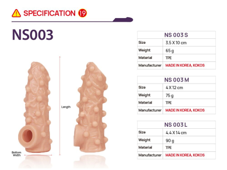 Насадка на член Kokos Nude Sleeve NS 003 M - фото №4