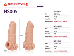 Насадка на член Kokos Nude Sleeve NS 005 L - - фото №4