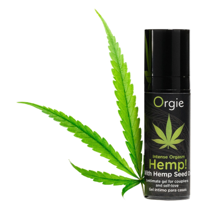 Збуджувальний гель для пар Orgie Hemp! Intense Orgasm, 15 мл, тепло-холод, ефект сильної вібрації - фото №4