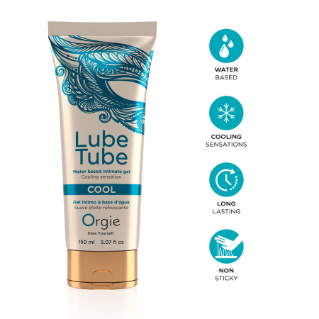 Лубрикант на водній основі Orgie Lube Tube Cool, 150 мл, з охолоджувальним ефектом, без запаху - фото №3