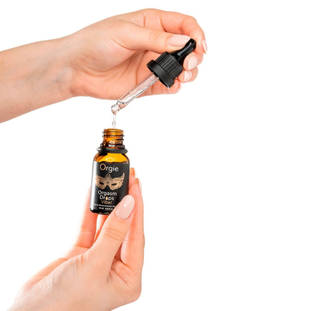 Збуджувальні краплі для клітора Orgie Orgasm Drops Vibe!, 15 мл, тепло-холод, ефект вібрації - фото №2