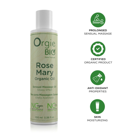 Масажна олія Orgie – Bio Rosemary Organic Oil (100 мл), органічна, веганська формула - фото №3