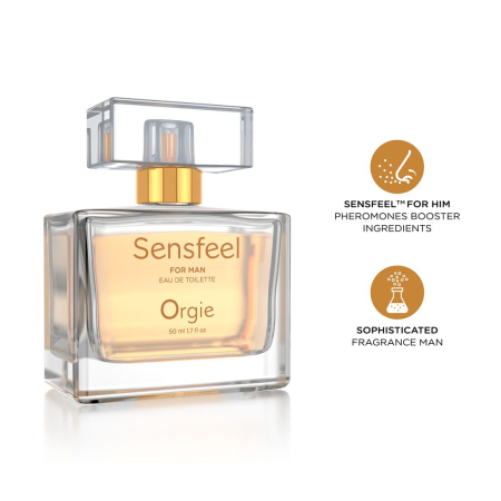 Чоловічі парфуми з феромонами Orgie – Sensfeel for Man (50 мл), цитрусово-деревний аромат - фото №3