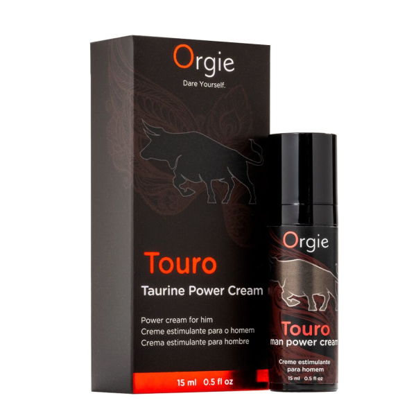Крем для посилення ерекції Orgie Touro Power Cream, 15 мл, з таурином, гінкго та коренем женьшеню - фото