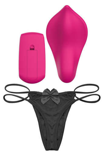 Вібратор у трусики Liebe Panty Vibe Recargable Cerise, нагрів до 39 °C, пульт, трусики в комплекті - фото №4