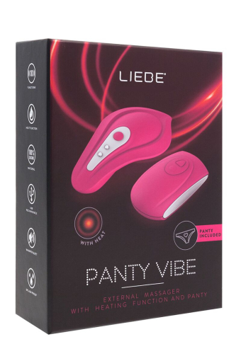 Вібратор у трусики Liebe Panty Vibe Recargable Cerise, нагрів до 39 °C, пульт, трусики в комплекті - фото №5