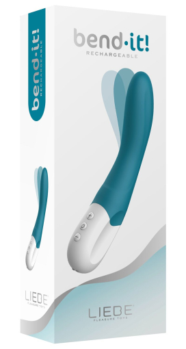 Вібратор точки G Liebe Bend It Rechargeable Ocean Blue, 10 режимів, дуже потужний, гнучкий стовбур - фото №4