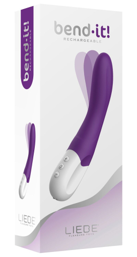 Вібратор точки G Liebe Bend It Rechargeable Purple, 10 режимів, дуже потужний, гнучкий стовбур - фото №4