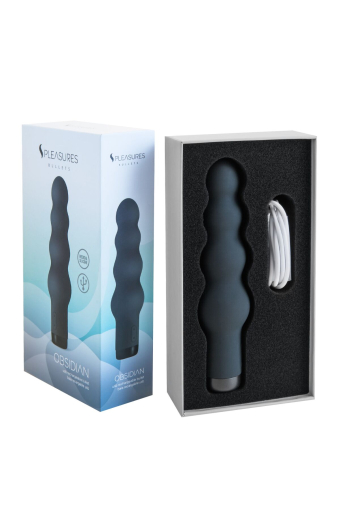 Вібратор S Pleasures Bullets Obsidian, чорний, у вигляді ряду кульок, 10 режимів, діаметр 4,2 см - фото №4