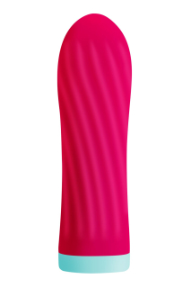 Віброкуля S Pleasures Bullets Twist & Shout Cerise, яскраво-рожева, ребриста поверхня, 10 режимів - фото