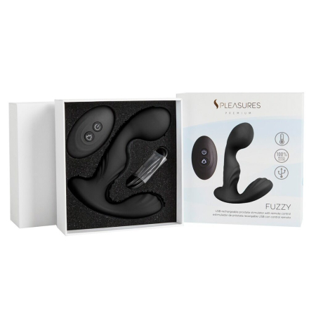 Вібромасажер простати S Pleasures Premium FUZZY, чорний, з рельєфом, 10 режимів вібрації, нагрів - фото №3