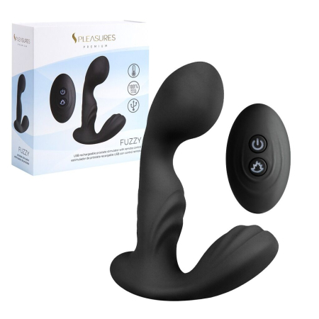 Вібромасажер простати S Pleasures Premium FUZZY, чорний, з рельєфом, 10 режимів вібрації, нагрів - фото №4