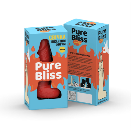 Свічка у вигляді члена Pure Bliss MINI Red 15 см - фото №7
