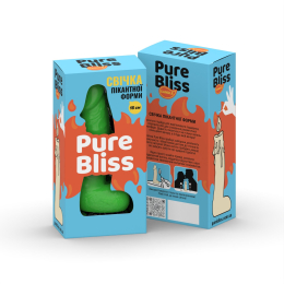 Свічка у вигляді члена Pure Bliss MINI Green 15 см - - фото №7
