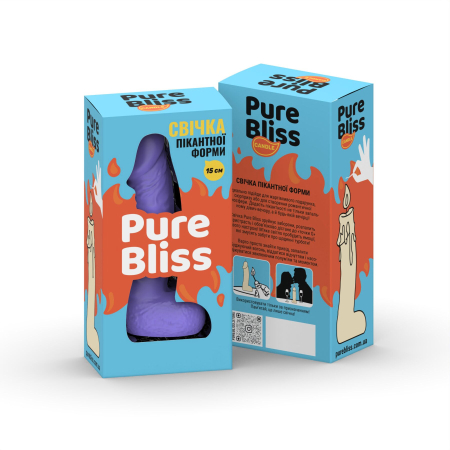 Свічка у вигляді члена Pure Bliss MINI Violet 15 см - фото №7