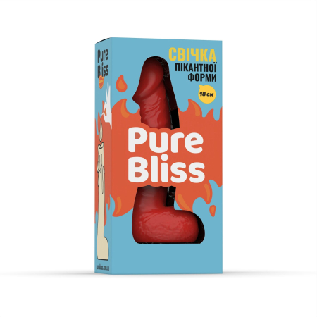 Свічка у вигляді члена Pure Bliss BIG Red 18 см - фото №6