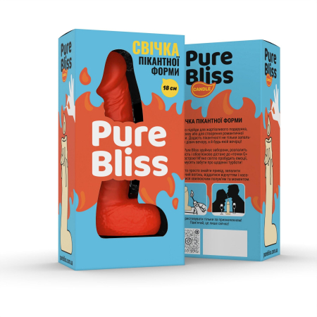 Свічка у вигляді члена Pure Bliss BIG Orange 18 см - фото №6