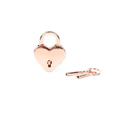 Замочок Liebe Seele Heart Shape Padlock Rose Gold (2 шт) - фото