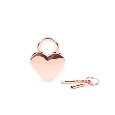 Замочок Liebe Seele Heart Shape Padlock Rose Gold (2 шт) - фото №2