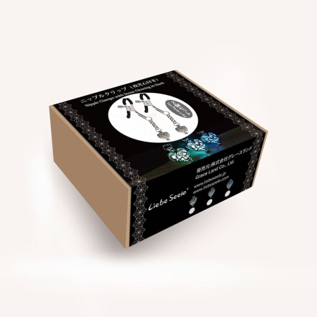 Затискачі для сосків Liebe Seele Glow-in-dark Nipple Clamps Green №4