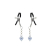 Затискачі для сосків Liebe Seele Glow-in-dark Nipple Clamps Blue 